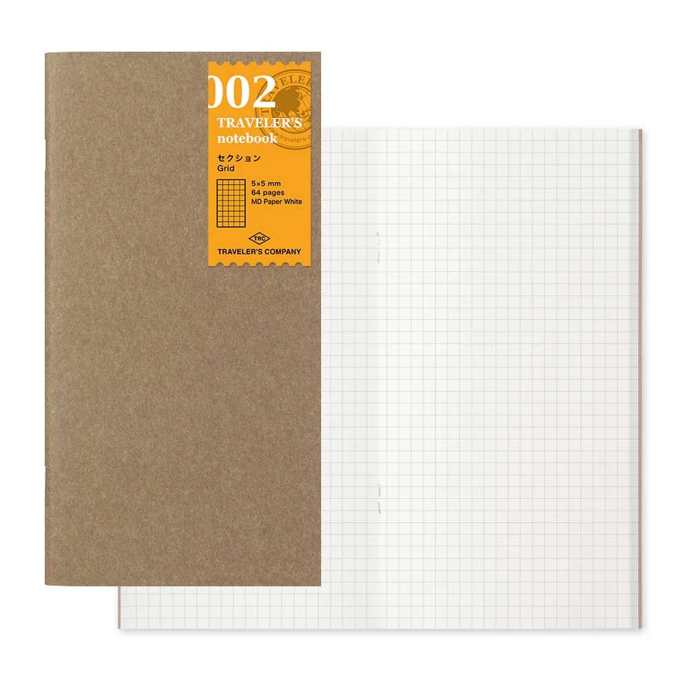 Midori TRAVELER'S Notebook - Refill 002  Grid Notebook